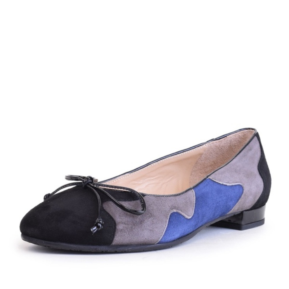Amalfi leather colorblock suede flats